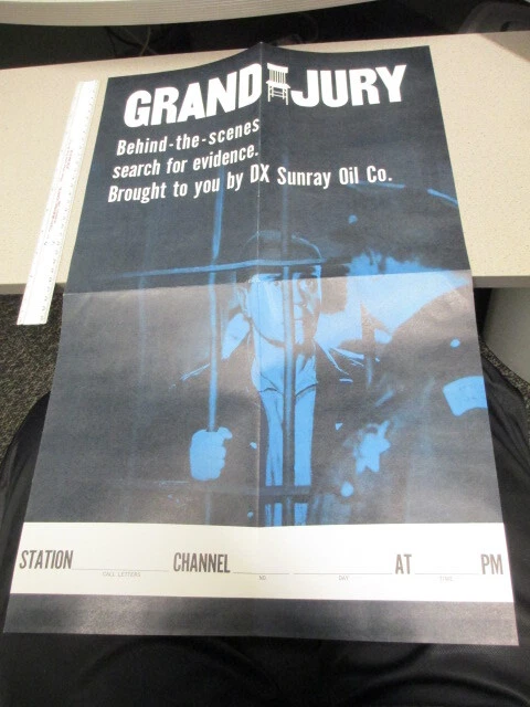 GRAND JURY TV show promo CBS poster 1960 Desilu DX Sunray Oil Lyle Bettger (4)