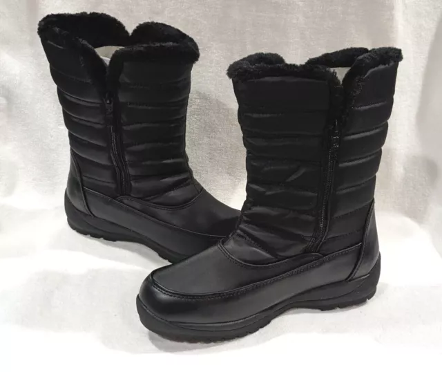 Totes Women's Jennifer Black Waterproof Winter Boots - Size 7/8/9/10/11 NWB WIDE