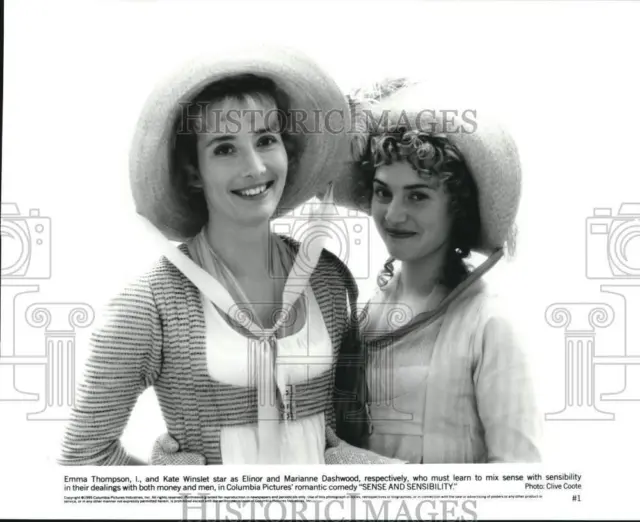 1995 Press Photo Emma Thompson, Kate Winslet star in "Sense And Sensibility"