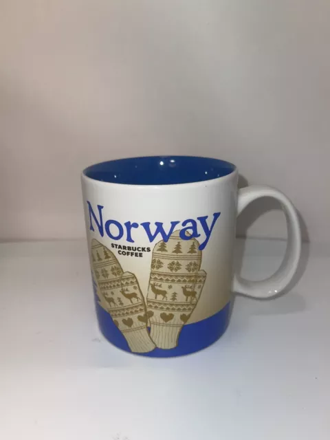 Rare Starbucks Norway Global Icon Collector Series Coffee Cup Mug 16 Oz. *Flaw*