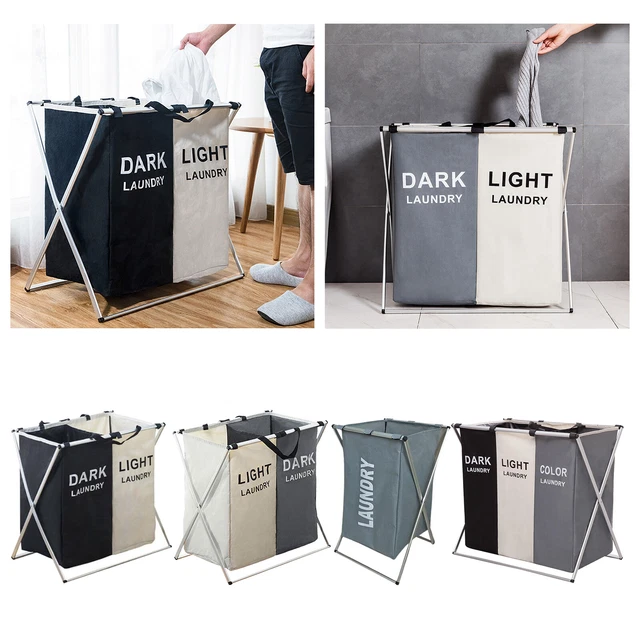 LAUNDRY BASKET PRINTED Dark Light Color, Foldable Hamper/Sorter with