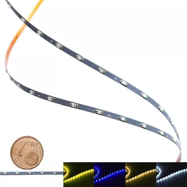 Mini LED Lichterkette nur 1,5mm schmal 50cm 72 LEDs Kirmes Markt Häuser Waggons