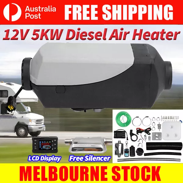 5KW 12V Air Diesel Heater Tank Vent Duct Thermostat Caravan Motorhome Remote AU