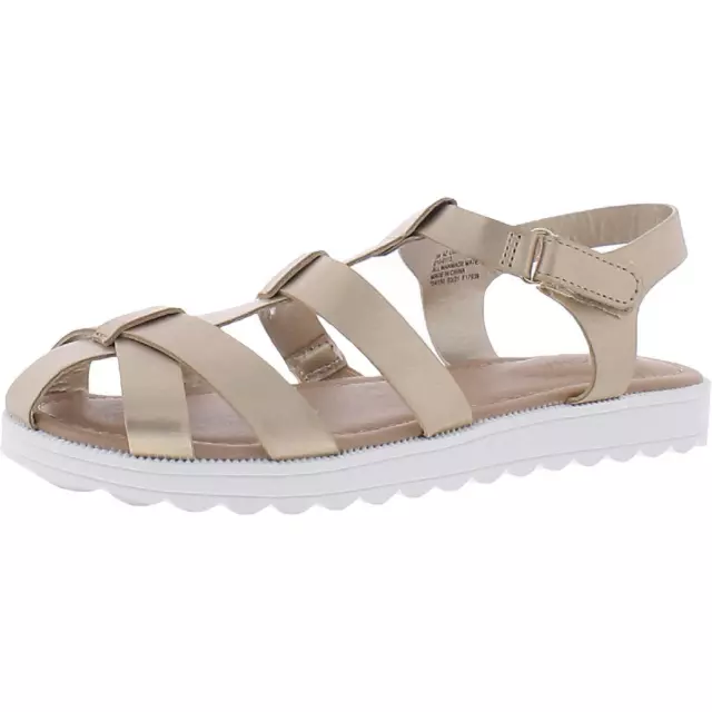 Arizona Jeans Co.  Girls Coastal Metallic Slingback Flat Sandals Shoes BHFO 5562