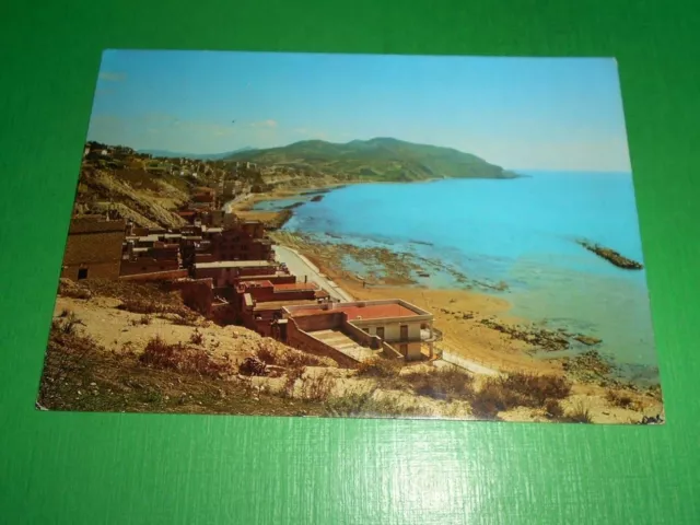 Cartolina Palma di Montechiaro ( Agrigento ) - Veduta della marina 1983