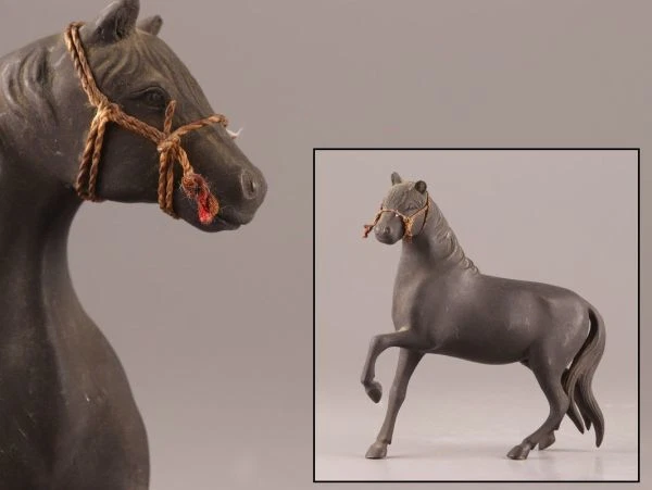 HORSE Bronze Statue 7.6 inch MEIJI Japanese Antique Old Metal Figurine Figure