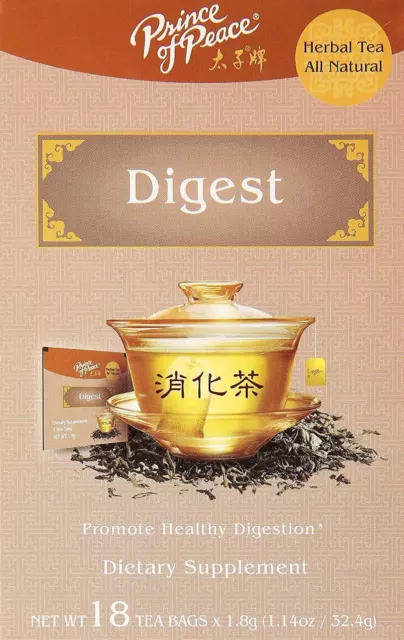 Digest Herbal Tea by Prince of Peace, 18 tea bags 4 pack