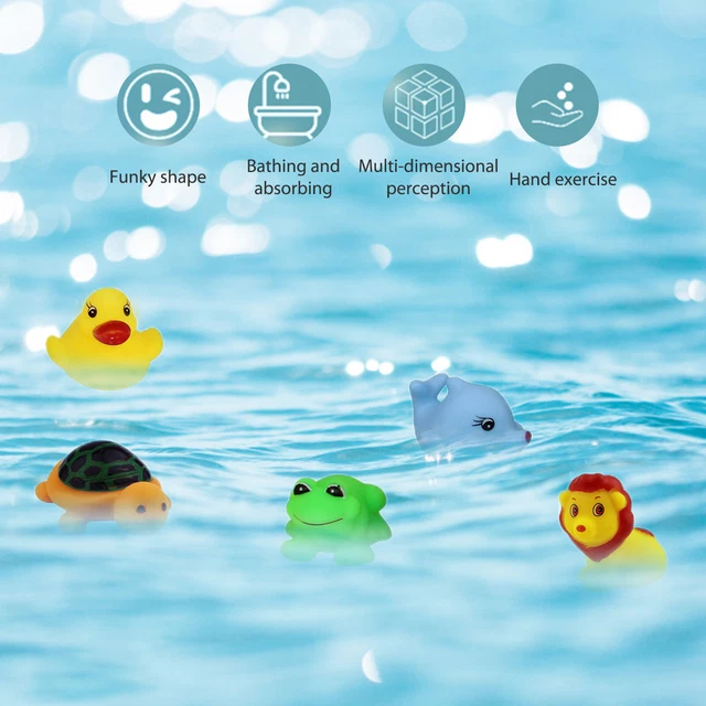 13pcs Child Dabbling Toys Mini Floating Bath Toys Soft Rubber Bathtub Water Toys
