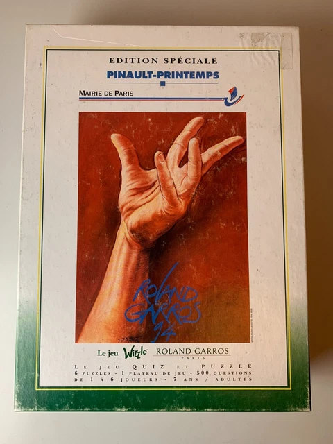 Jeu Vintage Roland Garros Quizz & Puzzle Wizzle - Marque Artichaut Jeux - Occasion - Sport