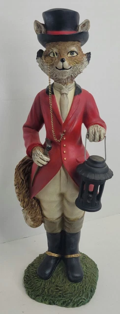 Vintage Tally Ho Equestrian Fox Hunt Resin Statue Collections Etc, Metal Lantern