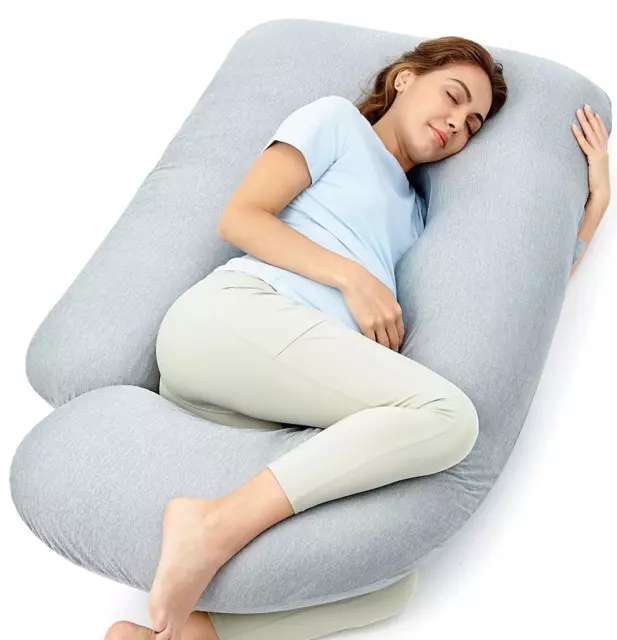 Pregnancy Pillow Cooling Cover U-Shaped Full Body Maternity Pillow Side Sleeper