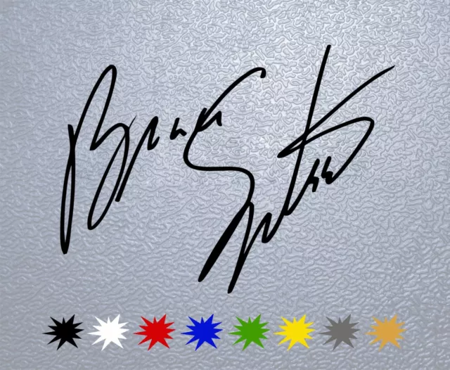 STICKER PEGATINA DECAL VINYL Bruce Springsteen Signature