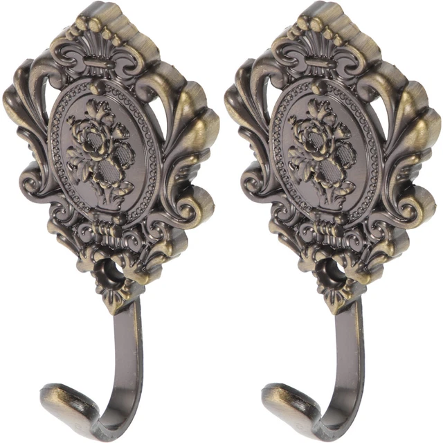 2 Pcs Drapery Tie Back Hooks Curtain Pull Backs Bronze Holdbacks