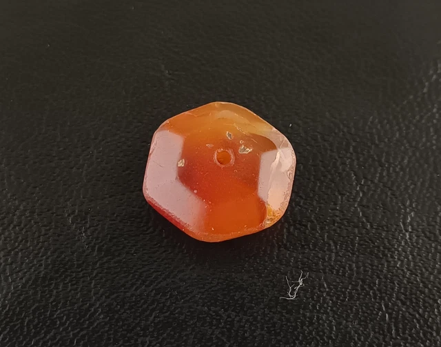 2000+ Years Old Authentic Antique Tibetan Pema Raka Blood Agate Faceted Bead