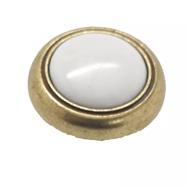 AMEROCK Designer's Hardware Brass with White Cabinet Knob Drawer Hardware 4002W