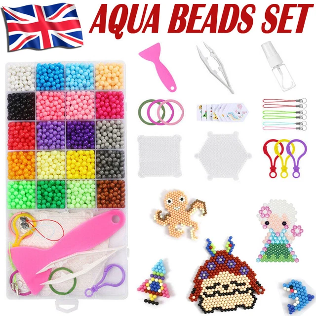 3000X AQUA WATER Fuse Beads 20 Assorted Colours Starter Kit Educational ...
