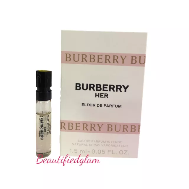 Burberry Her Elixir de Parfum EDP Intense Carded Sample Spray .05oz/ 1.5ml NEW