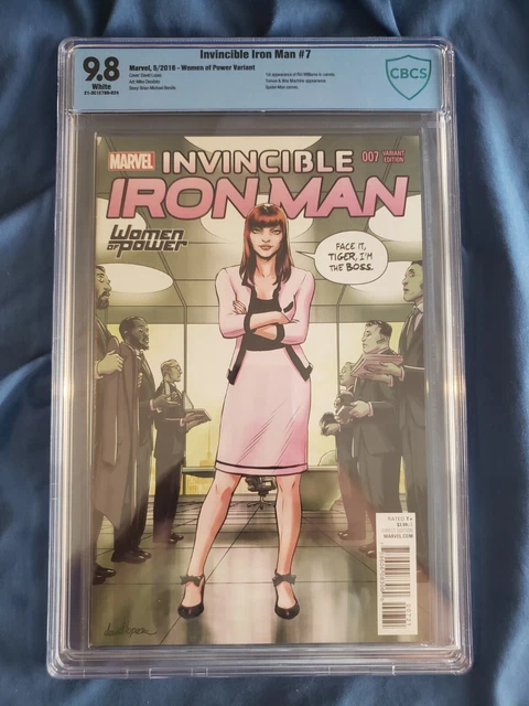 Invincible Iron Man 7 CBCS 9.8 Variant 1st App Riri Williams Ironheart not CGC