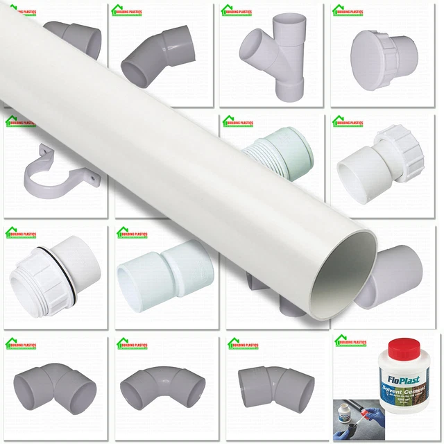 Solvent Grey 40mm (43mm) Tank Connector - Bag Of 10 - UK