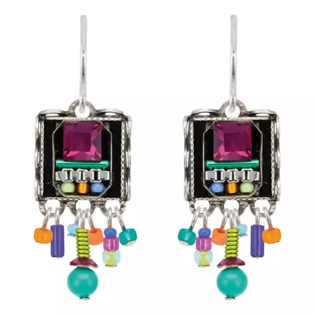 Firefly Crystal-and-Bead Mosaic Earrings