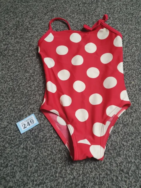 Girls Red Polker Dot Swimmimg Costume Age 2-3 Years (B249)