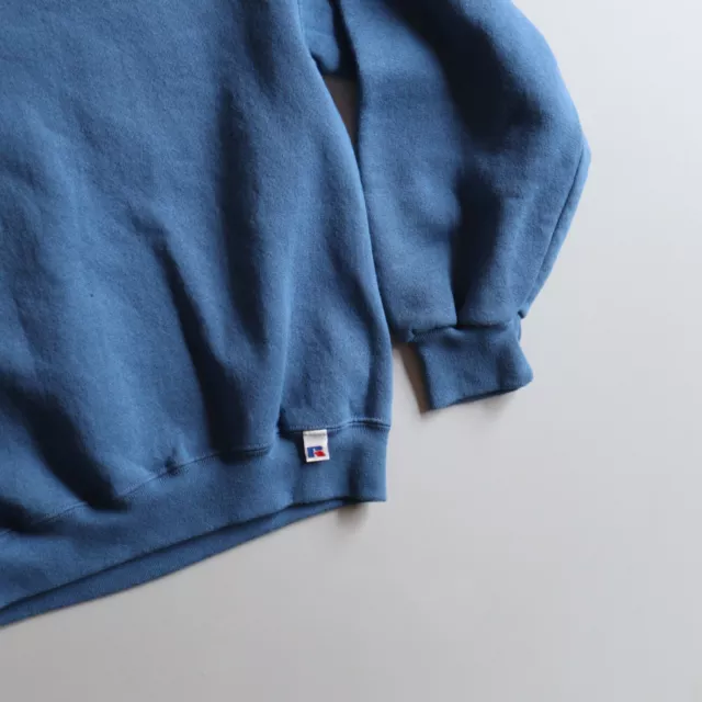 VINTAGE RUSSELL ATHLETIC Crewneck Sweatshirt Adult Large Blank Blue ...