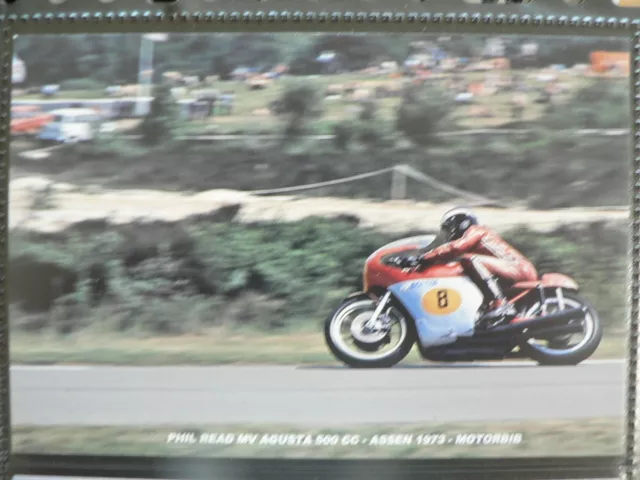 S0225-Photo- Phil Read Mv Agusta 500 Cc Assen 1973 No 8 Moto Gp