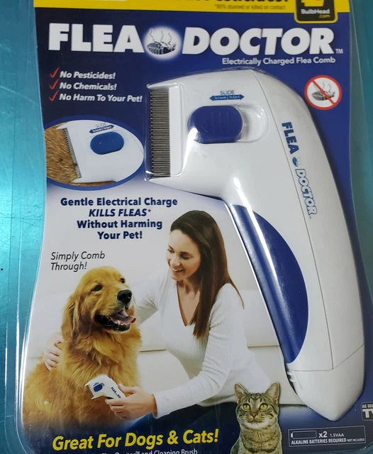 Flea Doctor Electronic Flea Comb for Dogs & Cats New In Package As Seen On TV. 3