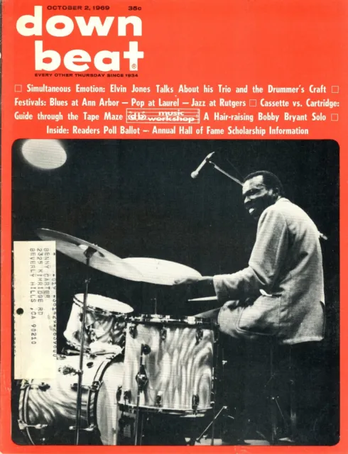 Down Beat jazz magazine October 2, 1969 -Elvin Jones cover