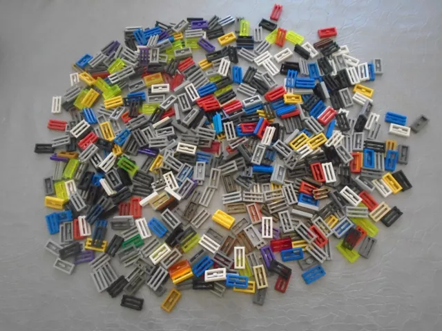 LEGO 2412 Tile 1x2 Grille, lot quantity of 500, colour mix as shown