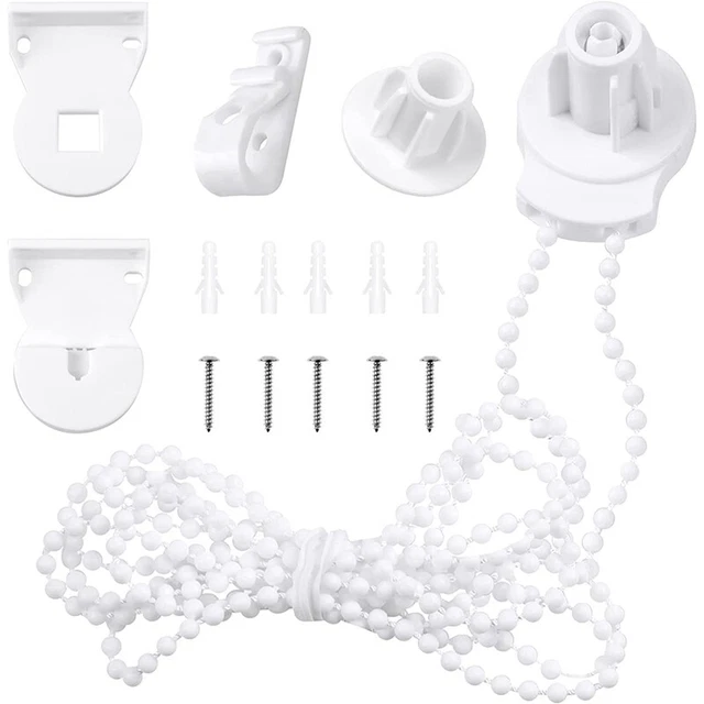 Roller Blind Fittings Kit, Roller Blinds Brackets with Beaded Chain,4733