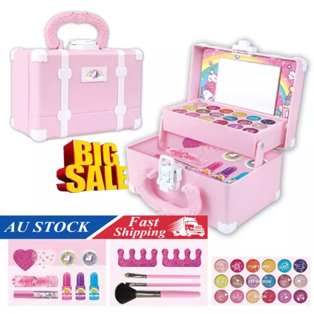 !!Safety Kids Beauty Makeup Non-toxic Retro Real Makeup Kit Washable Makeup Toys