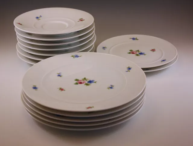 Block Langenthal Spain Chateau Fleuri 14 Pcs Set, Salad Plates, Saucers,