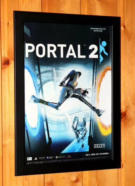 2011 Portal 2 video game Rare Small Poster / Ad Page Framed PS3 Xbox 360 Live 2