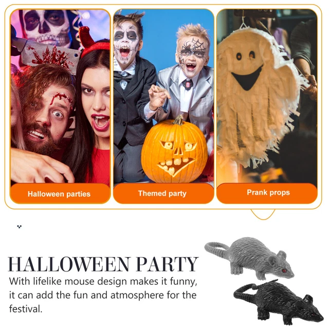 60 PCS Colored Paper Halloween Realistic Mouse Artificial Mini 3