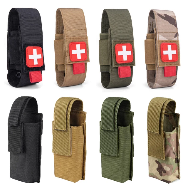 TACTICAL MILITARY MOLLE Tourniquet Pouch TQ Holder Nylon Flashlight