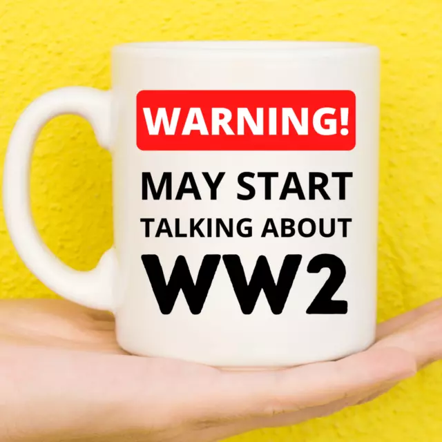 Warning WW2 Mug | World War 2 Gifts | Gifts For History Lovers | Birthday Cup