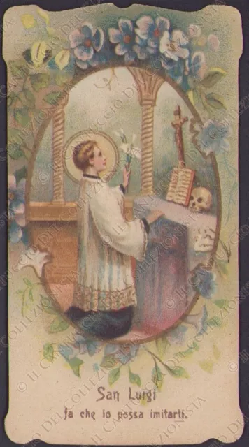San Luigi Gonzaga Orazione Santino