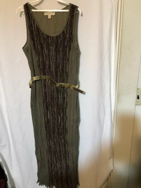 Michael Kors, Womens Tank Olive Maxi Dress -Size 12- Non Smoker