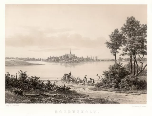 Bordesholm Original Lithografie Hellensen 1859