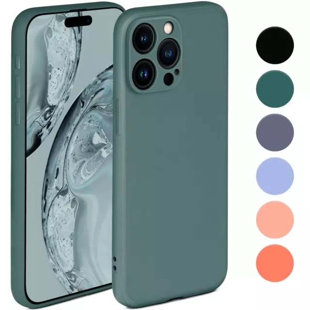 Handy Hülle für Apple iPhone 15 Pro Max Case Silikon Schutz Tasche Weich Cover