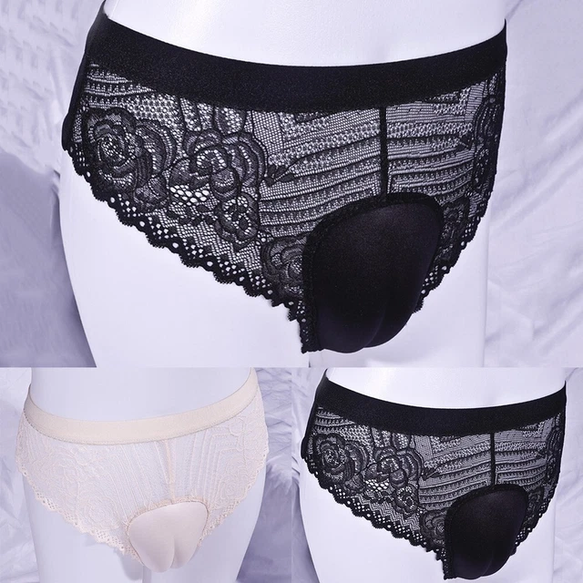 CULOTTE LINGERIE Homme En Dentelle Transgenre Cach e Gaff Forme EUR 