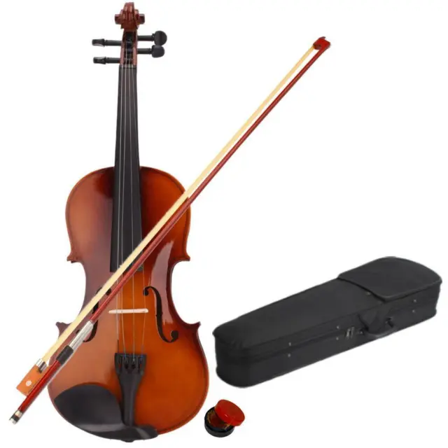 1/2 Size Beginners Acoustic Violin Fiddle Set with Case Bow Rosin