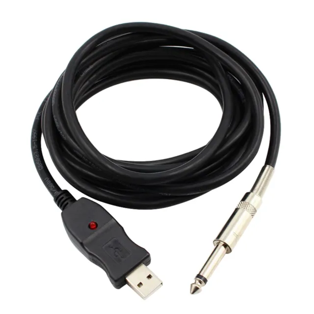 Câble Audio USB Mâle vers Jack 6.35mm Mâle Nylon Tressé 3m, LinQ - Gris -  Français