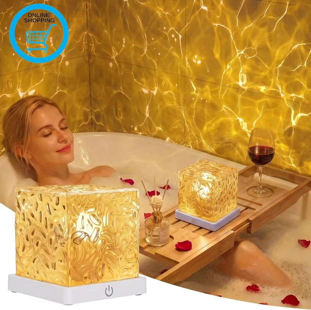 Z Projector SHOWER LIGHT, RECHARGEABLE 16‑Colour LED Ocean Wave Projector, Touch ...