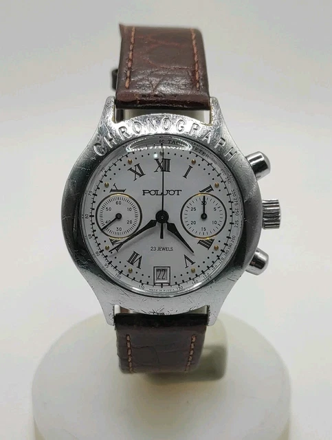Orologio cronografo POLJOT SHTURMANSKIE, Cal.3133 URSS meccanico da pilota dell'esercito, orologio da polso da uomo, - Italia