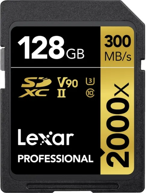 Lexar Professional SDXC 128GB 2000x UHS-II V90 | Tarjetas de memoria SD