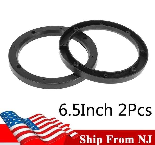 1 Pair 6.5" Plastic Speaker Spacer Rings Subwoofer Mounting Adapter Universal US