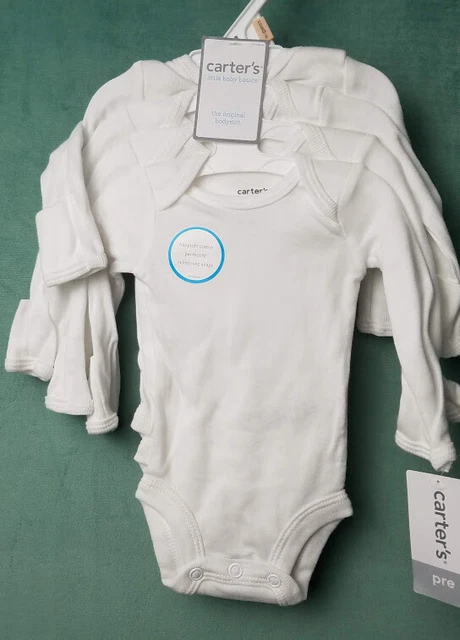 Unisex Baby 4-Pack Solid Bodysuits - Carter's | Preemie, and Newborn
