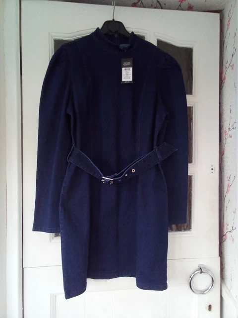 Lipsy belted denim sales dress